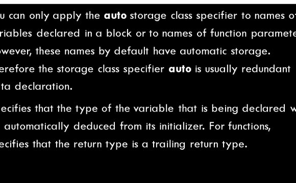Auto storage Class